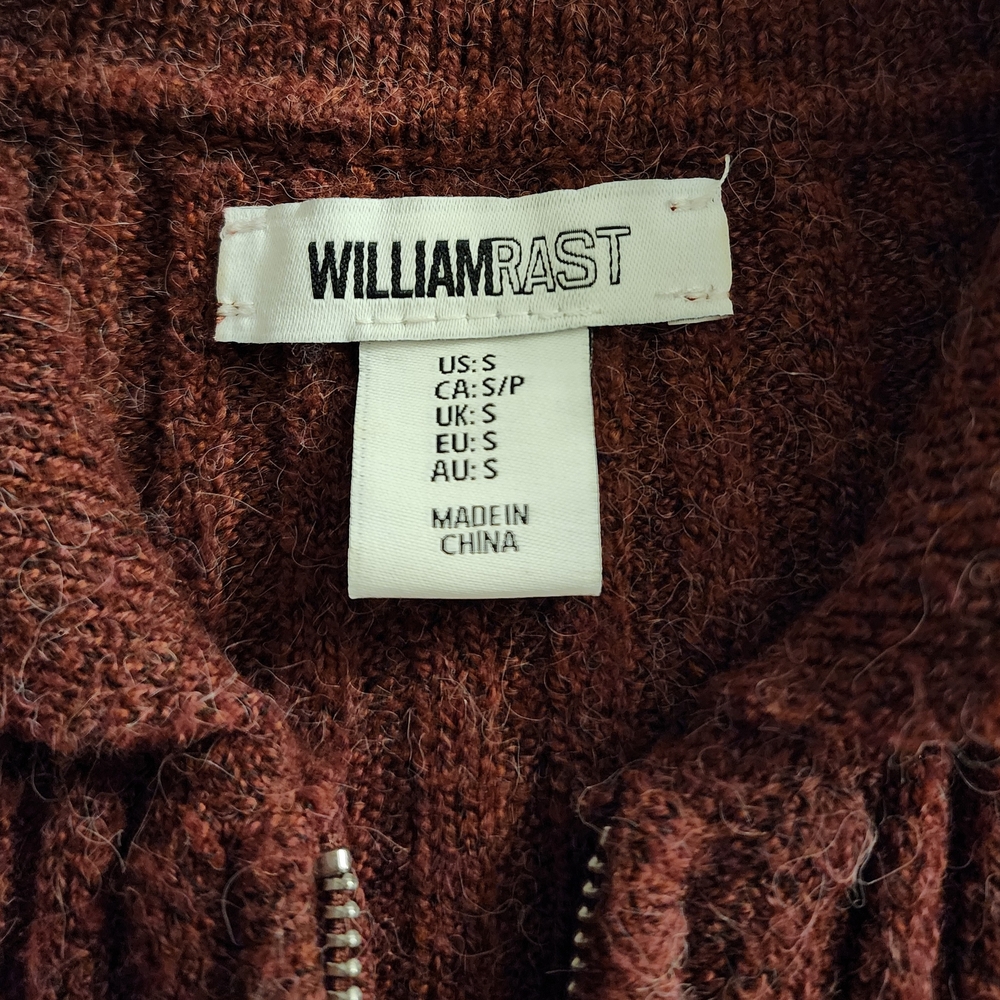 William Rast Burgundy Ribbed Sweater - Picture 4 of 5